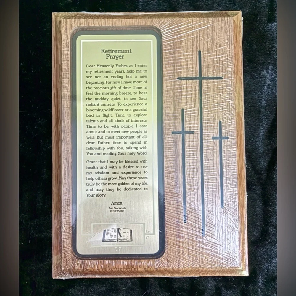 🏆🆕🏆 Sid Dickens Brown and Gold Retirement Prayer Plaque